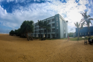 Entire hotel captured from the beach